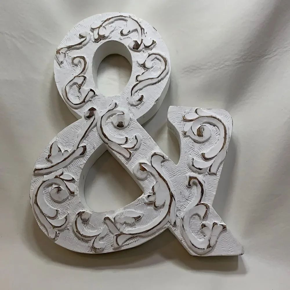 12 Inch Ceramic White Distressed & Wall Hanging